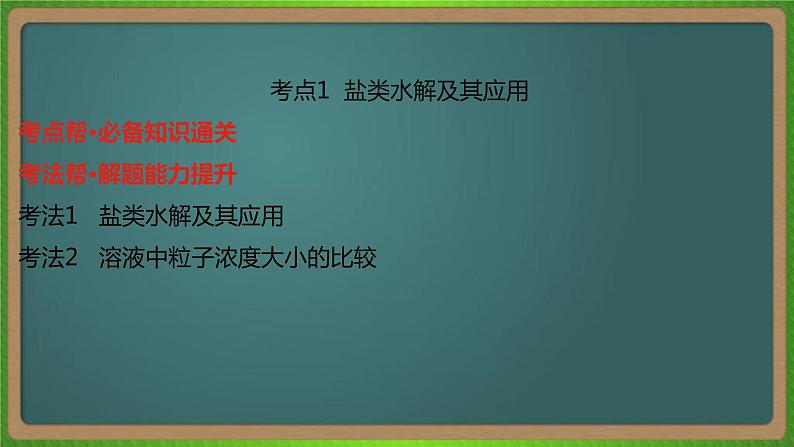 专题十九   盐类水解和难溶电解质的溶解平衡-2023届（新高考）高考化学二轮复习课件第6页