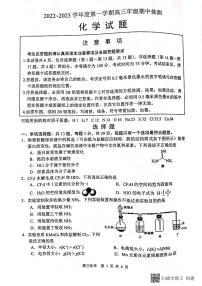 江苏省苏北四市2023届高三化学上学期期中抽测试卷（PDF附答案）