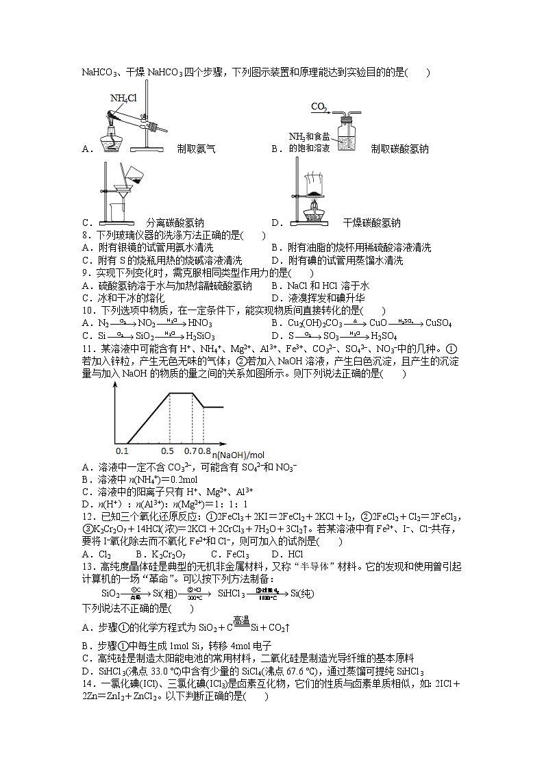 甘肃省兰州第一中学2022-2023学年高三上学期期中考试化学试题（Word版附答案）第2页