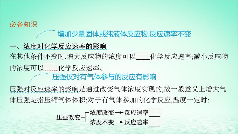 鲁科版高中化学选择性必修1第2章化学反应的方向限度与速率第3节化学反应的速率第2课时外界条件对化学反应速率的影响课件06