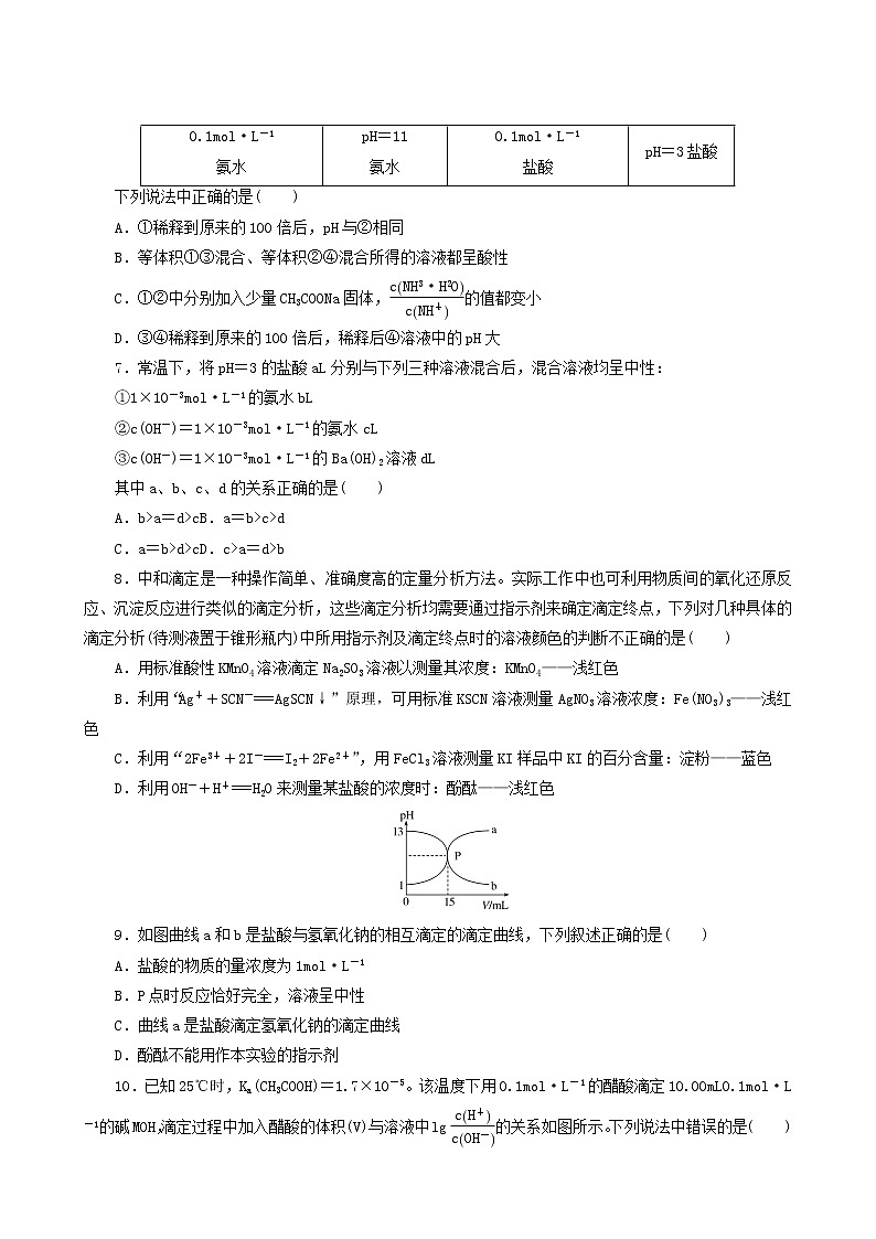 人教版高考化学一轮复习课时作业24水的电离和溶液的ph含答案第2页