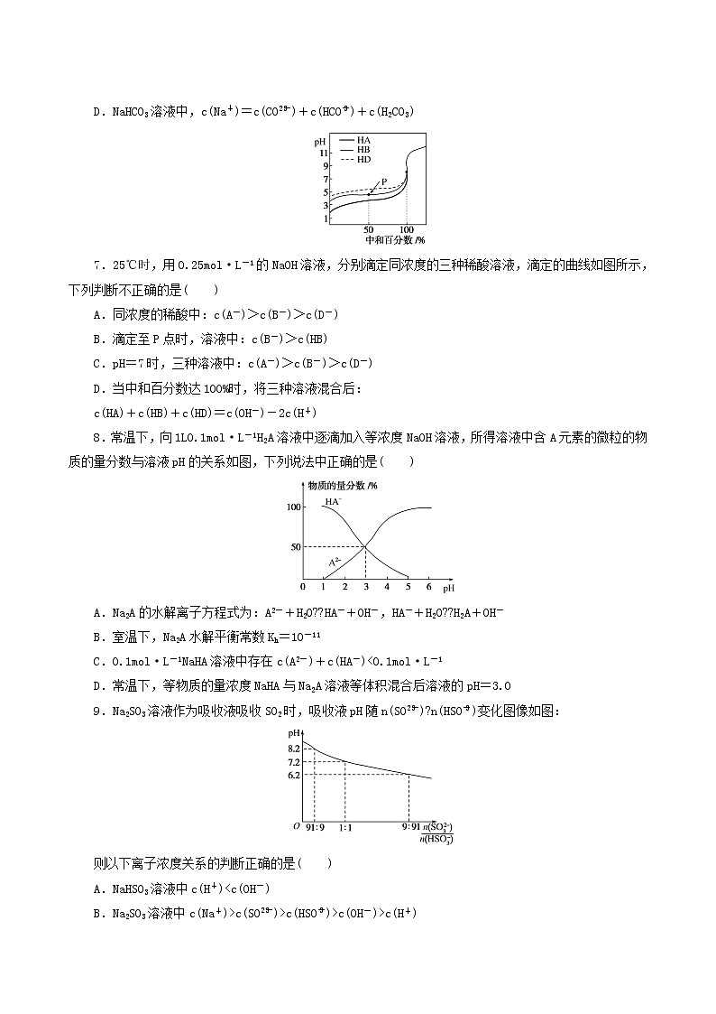 人教版高考化学一轮复习课时作业25盐类的水解含答案第2页