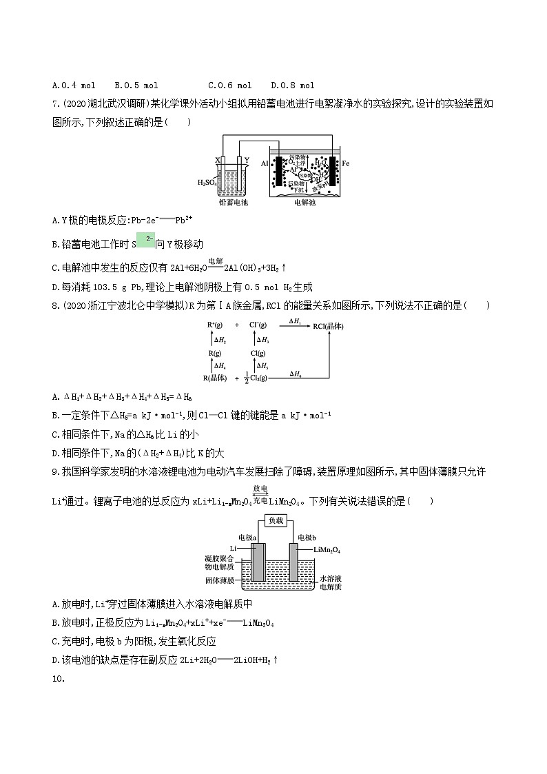 人教版高考化学一轮复习单元练6化学反应与能量含答案第3页
