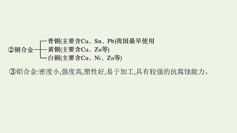 人教版高考化学一轮复习第3单元金属及其化合物第3节金属材料金属矿物的开发利用课件08