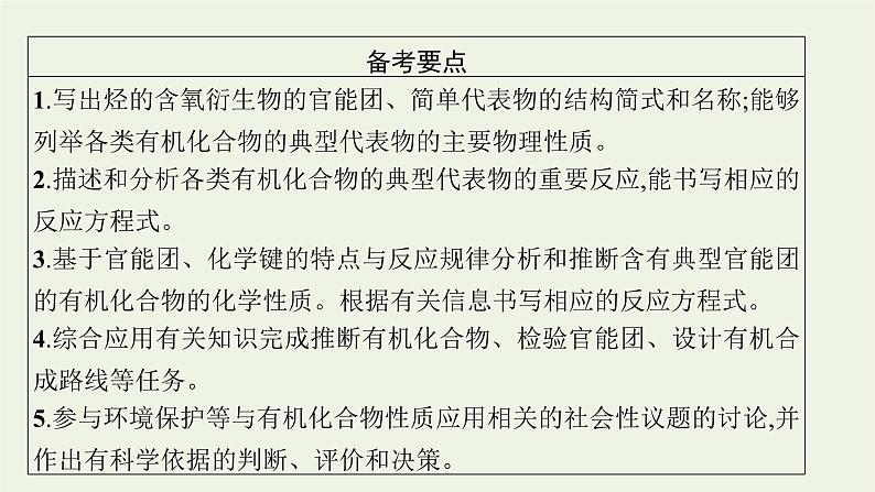 人教版高考化学一轮复习第10单元有机化学基础第3节烃的衍生物课件第2页