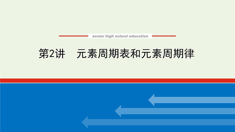 人教版高考化学一轮复习5.2元素周期表和元素周期律课件01