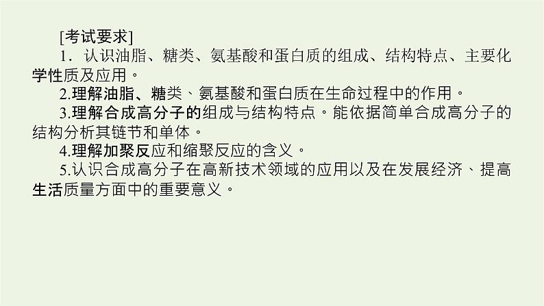 人教版高考化学一轮复习12.4生命中的基础有机物合成有机高分子课件03