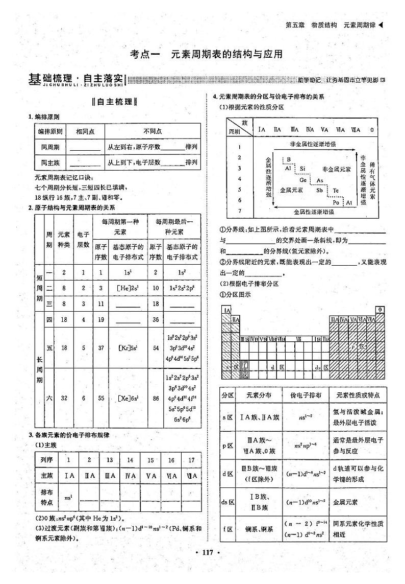 高考化学一轮复习第5章物质结构元素周期律第15讲元素周期表和元素周期律考点1元素周期表的结构与应用试题PDF版第2页