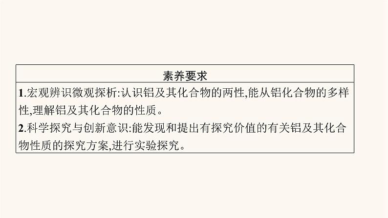 鲁科版高考化学一轮复习第4单元材料家族中的元素第2节铝及其重要化合物课件第3页