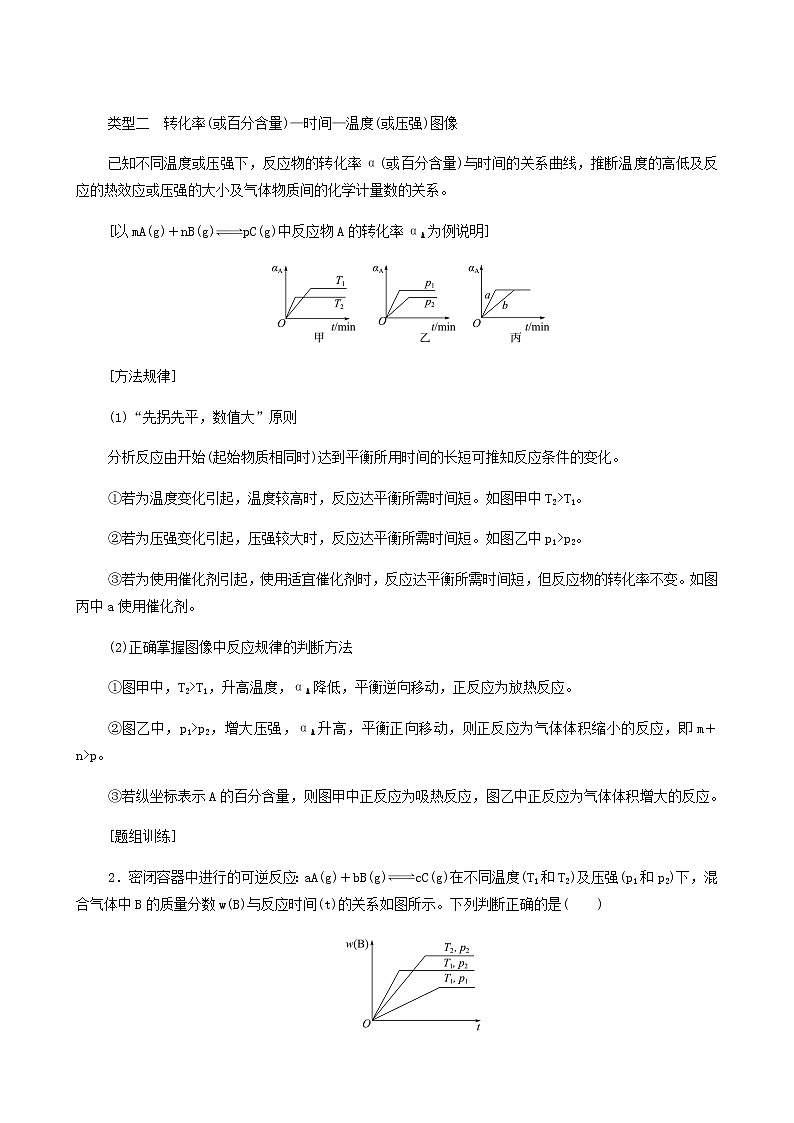 人教版高考化学一轮复习第8章化学反应速率和化学平衡专题讲座3化学平衡图像的分类突破学案含答案02