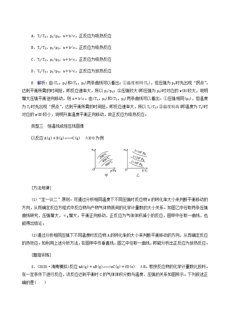 人教版高考化学一轮复习第8章化学反应速率和化学平衡专题讲座3化学平衡图像的分类突破学案含答案03