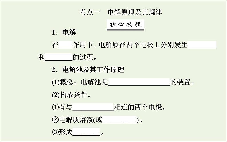 人教版高考化学一轮复习第6章化学反应与能量第3讲电解池金属的腐蚀与防护课件第3页