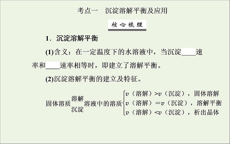 人教版高考化学一轮复习第8章水溶液中的离子平衡第4讲难溶电解质的溶解平衡课件第3页