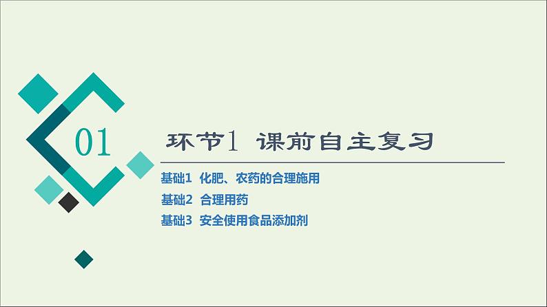 人教版高考化学一轮复习第6章化学与可持续发展第2节化学品的合理使用课件03