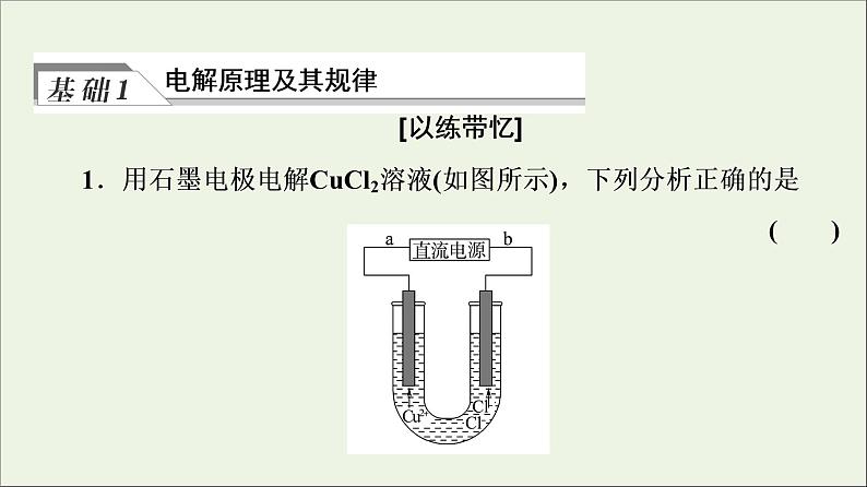 人教版高考化学一轮复习第7章化学反应与能量第2节第2课时电解池金属的腐蚀与防护课件04