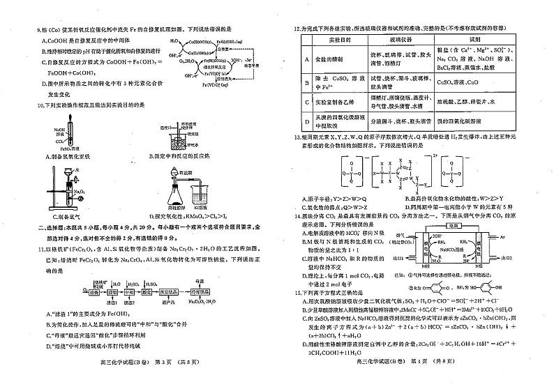 2023济南高三上学期11月期中考试化学试题PDF版含答案02