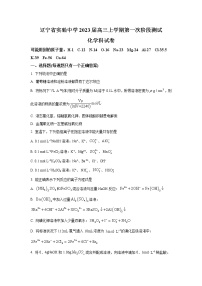 辽宁省沈阳市皇姑屯区实验中学2022-2023学年高三上学期第一阶段检测化学试卷