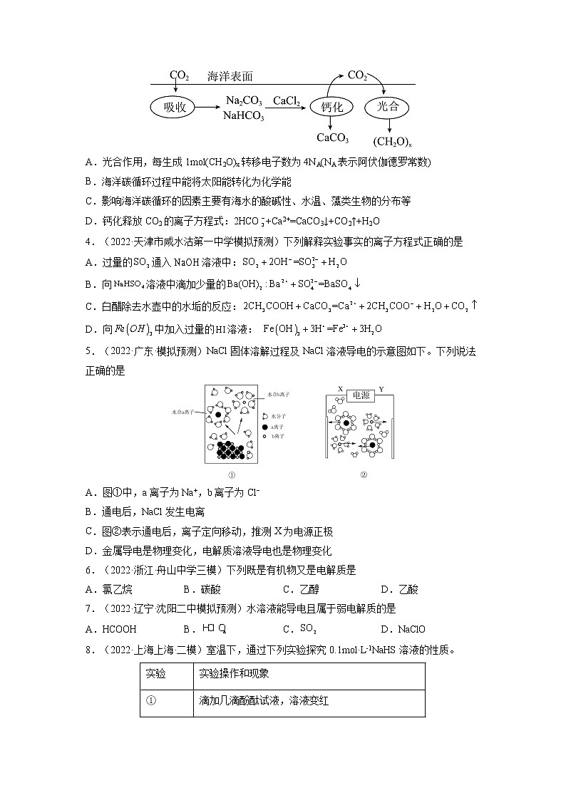 【备战2023高考】化学总复习——第04讲《离子反应　离子方程式》练习（原卷版）第3页