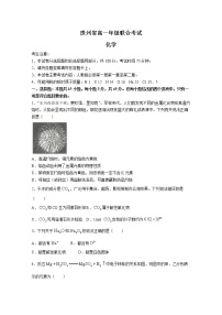 贵州省2022-2023学年高一化学上学期期中联考试题（Word版附解析）