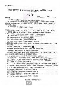 河北省2023届高三学生全过程纵向评价考试（一）化学试题（含答案）