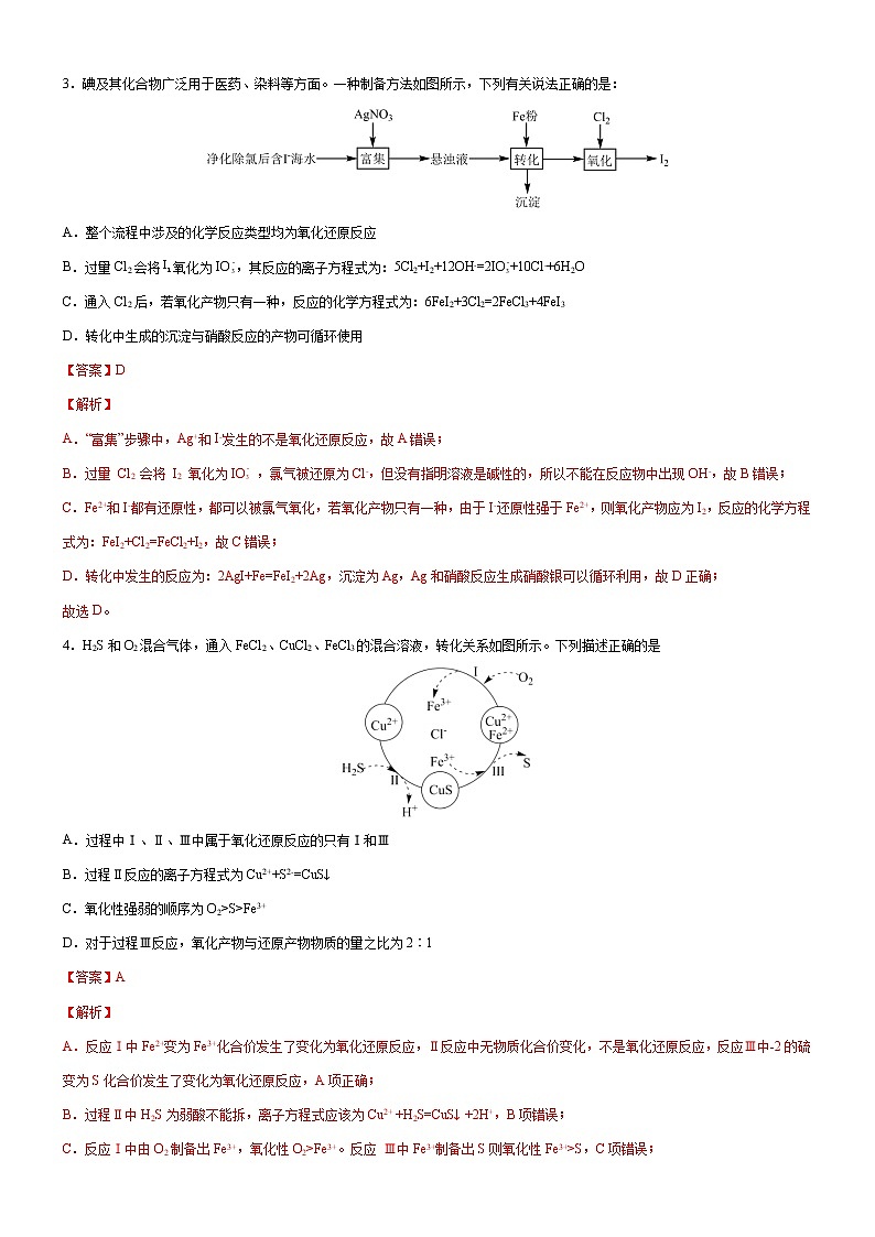 【备战2023高考】化学考点全复习——1.3.3《氧化还原反应方程式配平》精选题（含解析）（新教材新高考）02