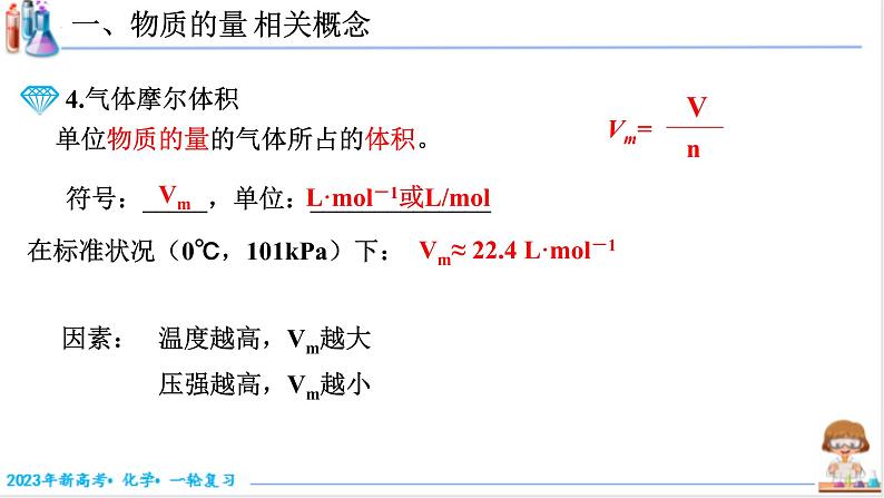 【备战2023高考】化学考点全复习——2.1.1《物质的量相关概念》复习课件（新教材新高考）第6页