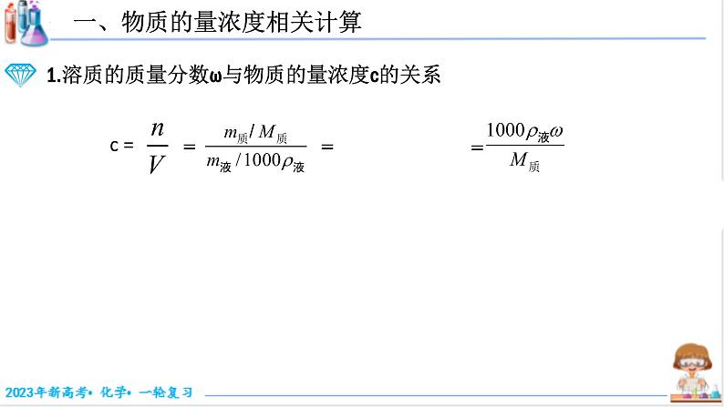 【备战2023高考】化学考点全复习——2.2.2《物质的量浓度的计算》复习课件（新教材新高考）04