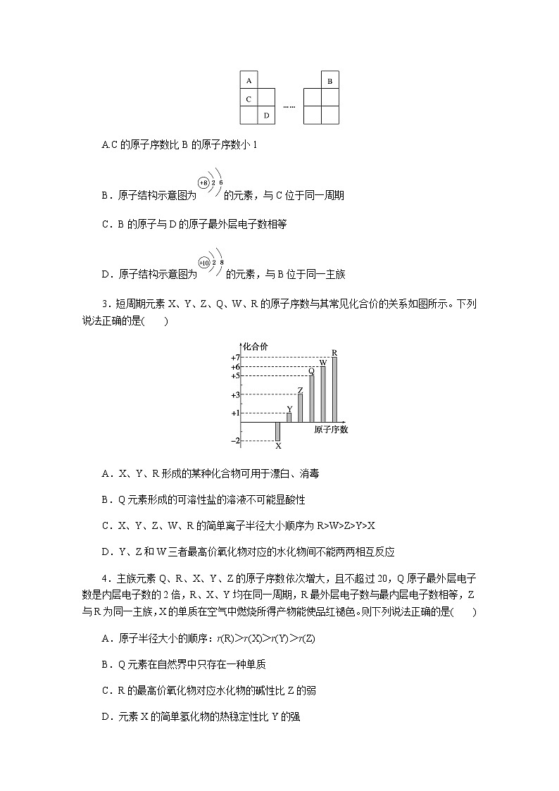 苏教版高中化学必修第一册专题5微观结构与物质的多样性章末检测导学案02
