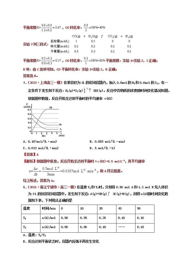 第一节化学反应速率及其影响因素 （实战演练）-【高考引领教学】高考化学一轮针对性复习方案（全国通用）(解析版)第3页