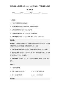 2021-2022学年陕西师范大学附属中学高一下学期期中考试化学试题含解析