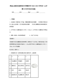 2022-2023学年黑龙江省哈尔滨师范大学附属中学高一上学期10月月考化学试题含解析