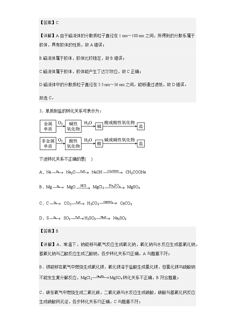 2022-2023学年江苏省南通市海安高级中学高一上学期第一次月考化学试题含解析02
