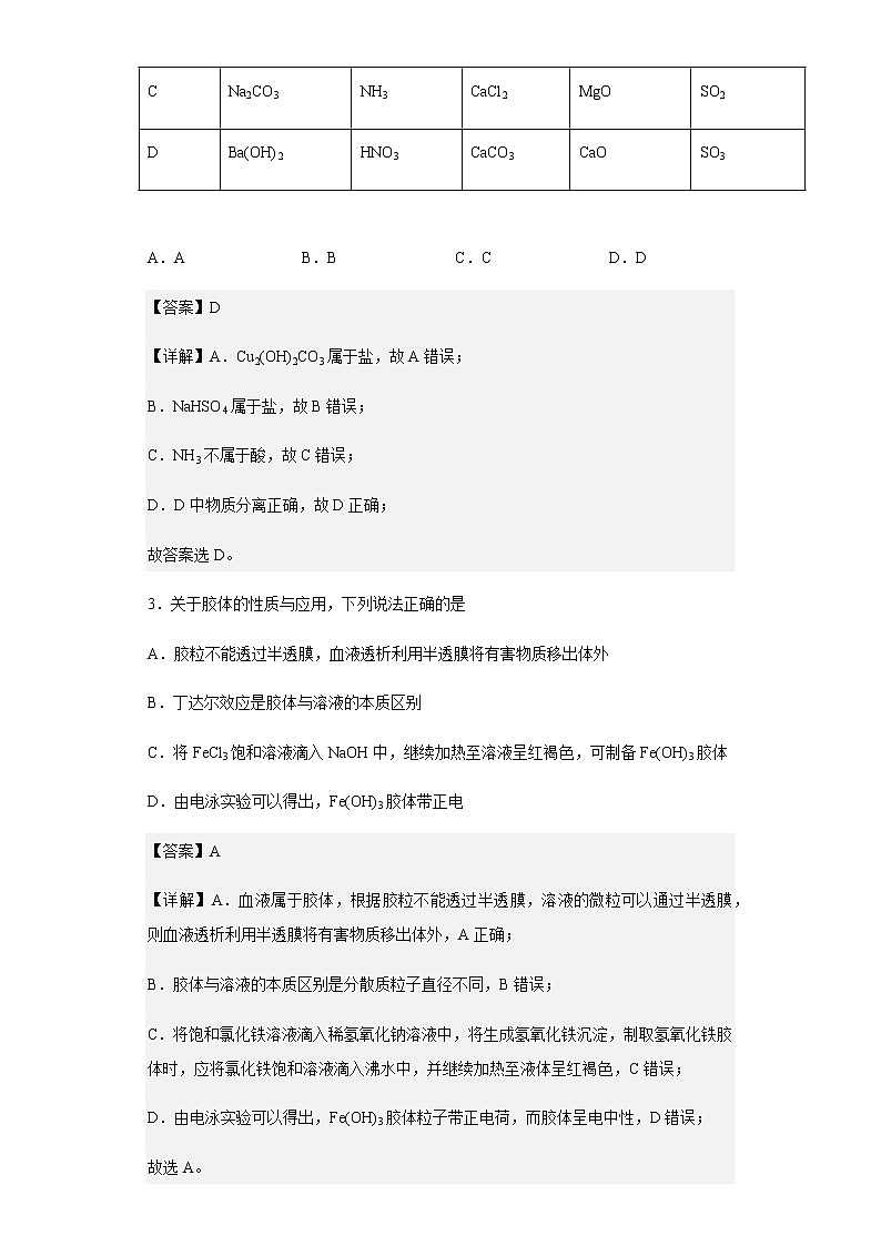 2022-2023学年四川省成都市第七中学高一上学期10月阶段性考试化学试题含解析02