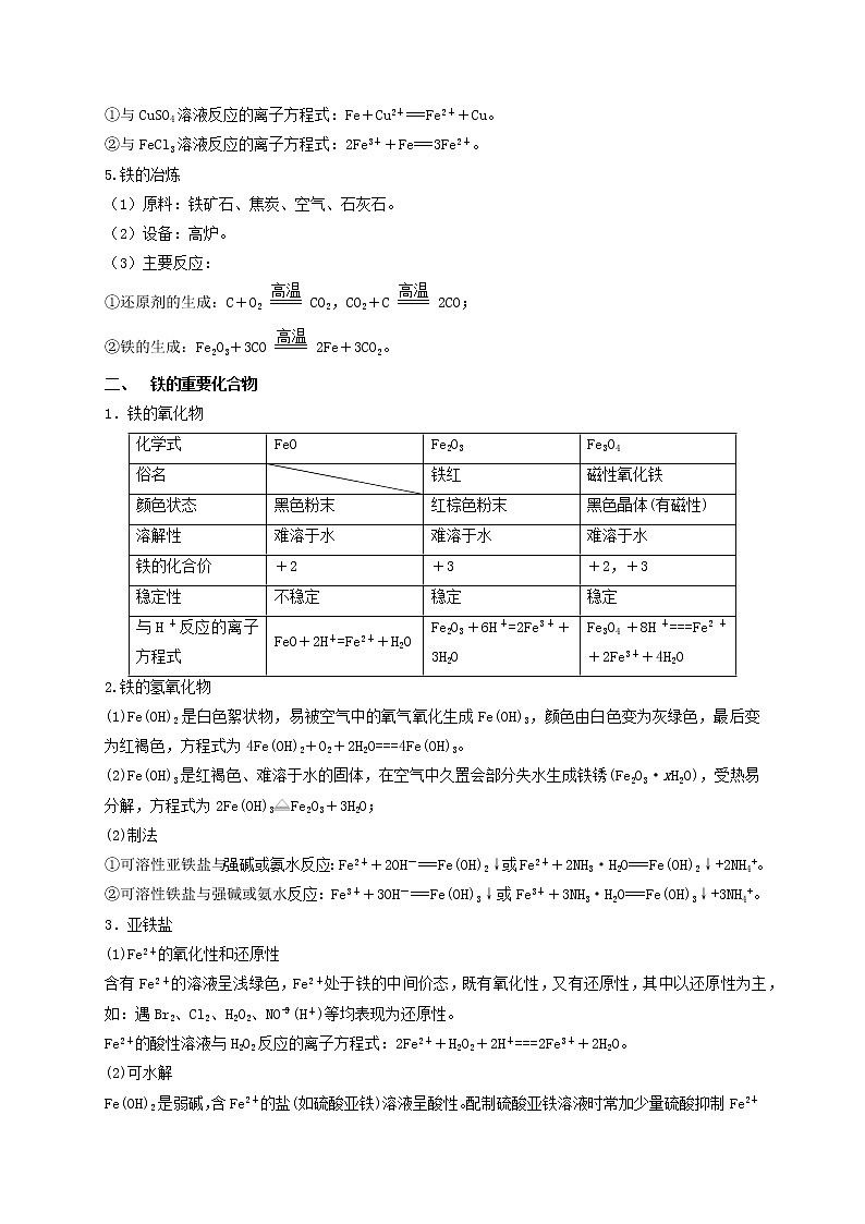 第二节 金属铁、铜及金属材料和矿石（考点考法剖析）-【高考引领教学】高考化学一轮针对性复习方案（全国通用）（原卷版）第3页