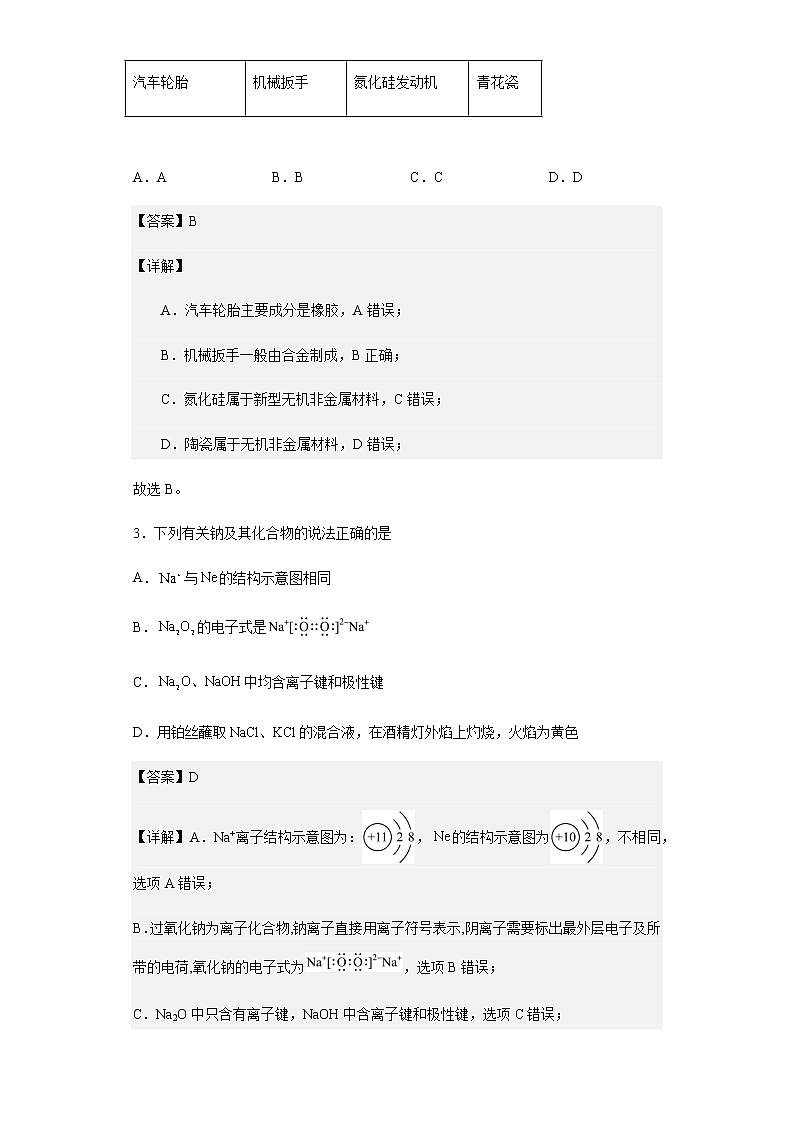 2022-2023学年河南省豫北名校大联考高三上学期阶段性测试（二）化学试题含解析第2页