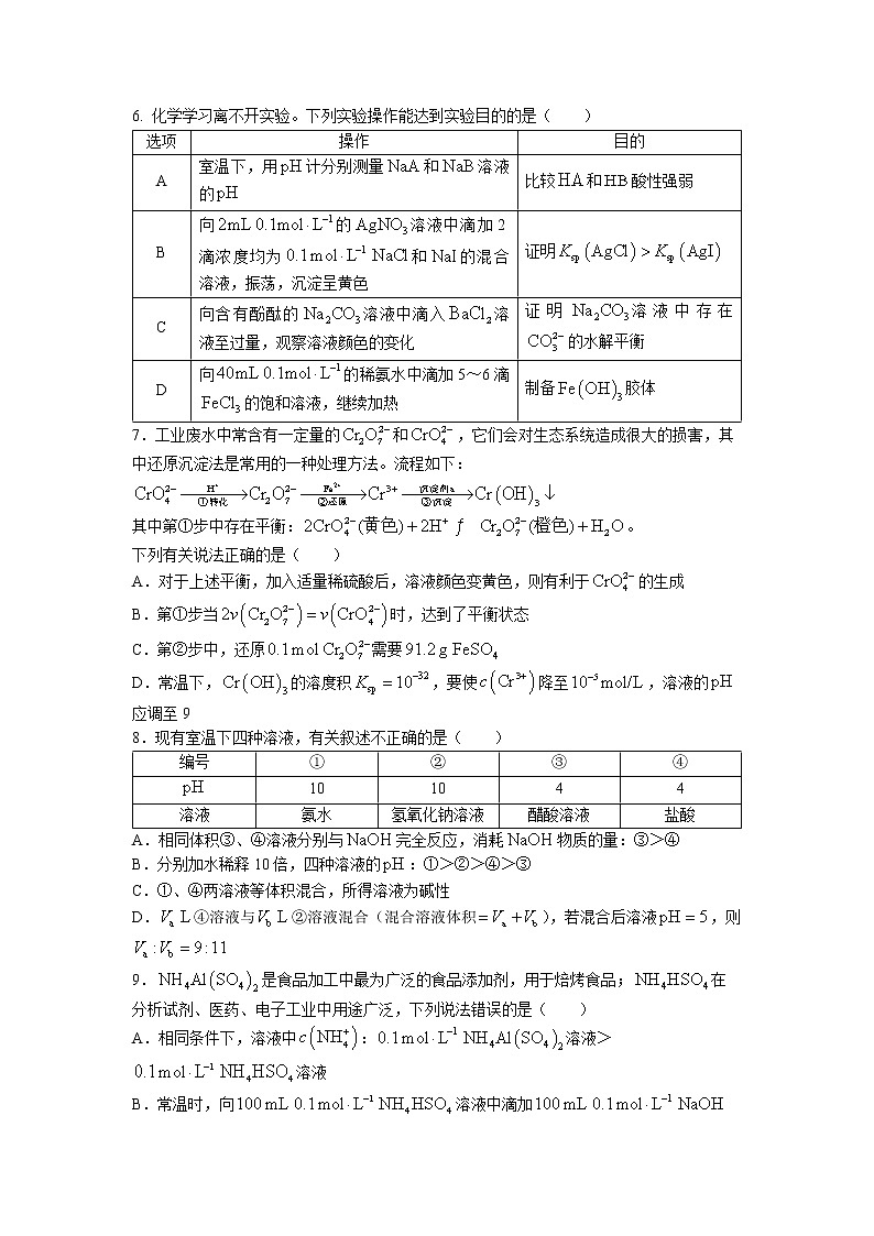 江西省赣州市重点中学六校2022-2023学年高二上学期期中联考化学试题02