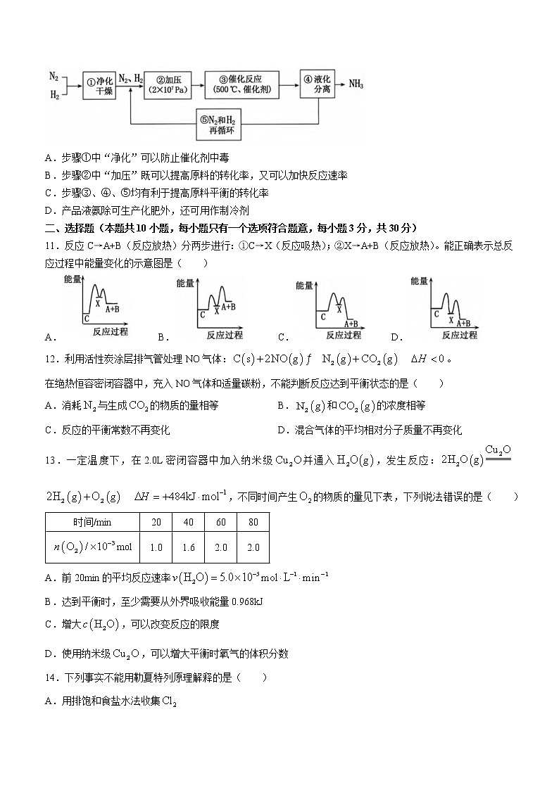 河南省洛阳市2022-2023学年高二上学期期中考试化学试题（Word版含答案）第3页