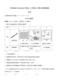 河南省许昌市高中2022-2023学年高一上学期11月线上阶段性测试化学试题（Word版含答案）