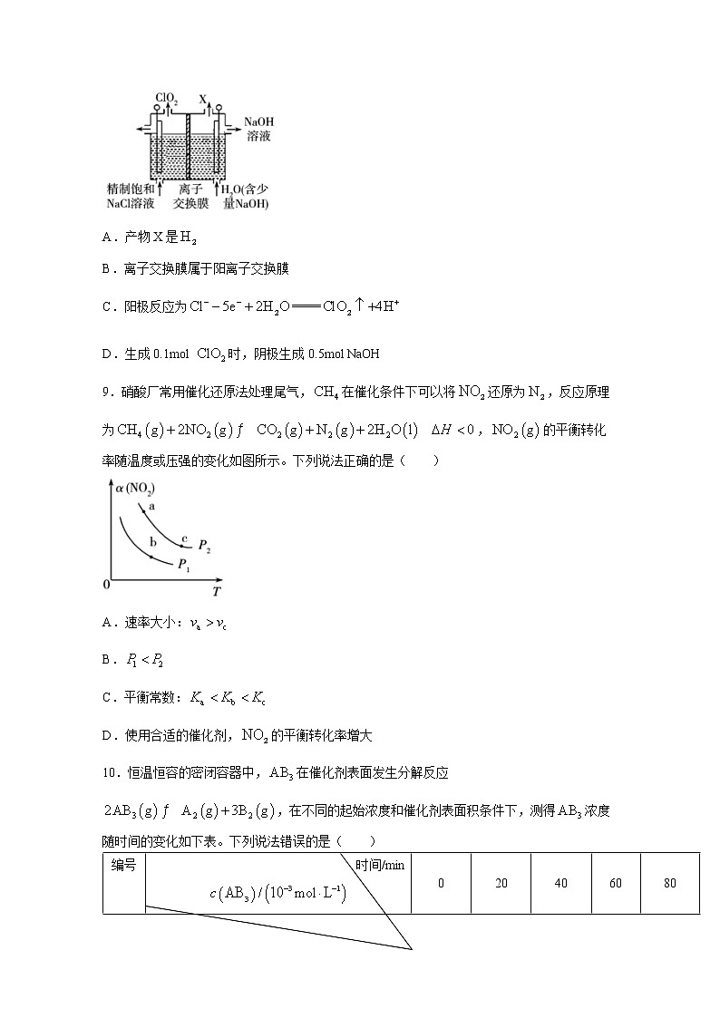 山东省潍坊市2022-2023学年高二化学上学期期中考试试题（Word版附答案）03