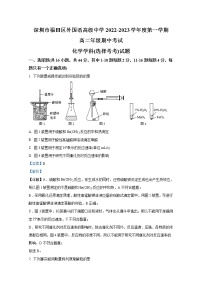 广东省深圳市福田区外国语高级中学2022-2023学年高二化学上学期期中试题（Word版附解析）