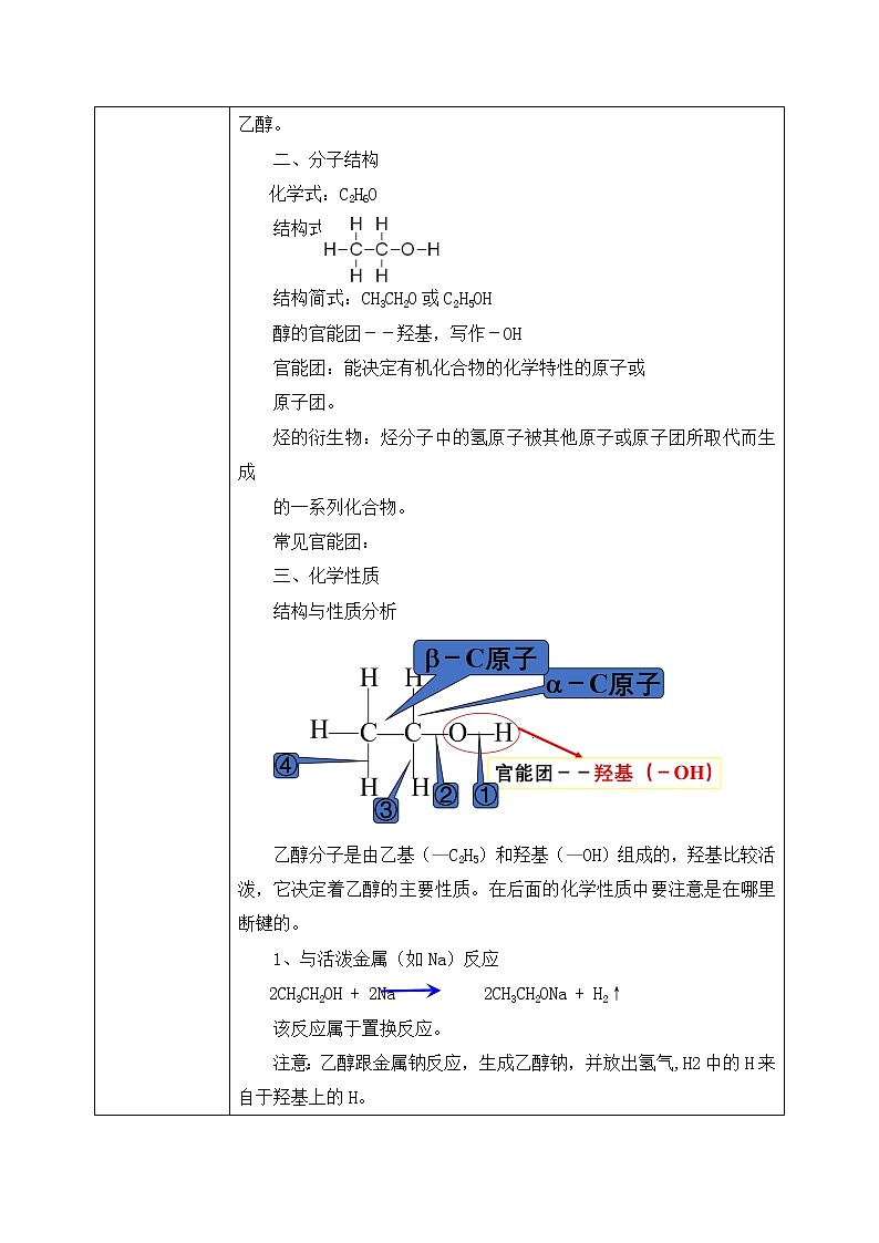 《乙醇与乙酸》第一课时课件PPT+教学设计02