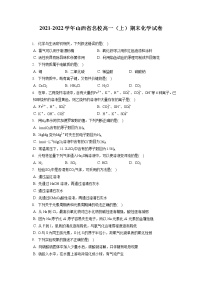 2021-2022学年山西省名校高一（上）期末化学试卷（含答案解析）