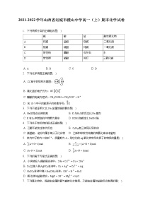 2021-2022学年山西省运城市稷山中学高一（上）期末化学试卷（含答案解析）