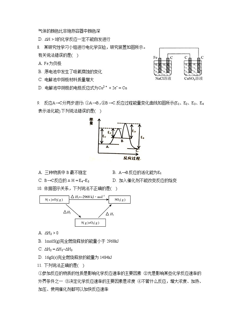 2021-2022学年上海市上海中学高一（下）期末化学试卷（含答案解析）第2页