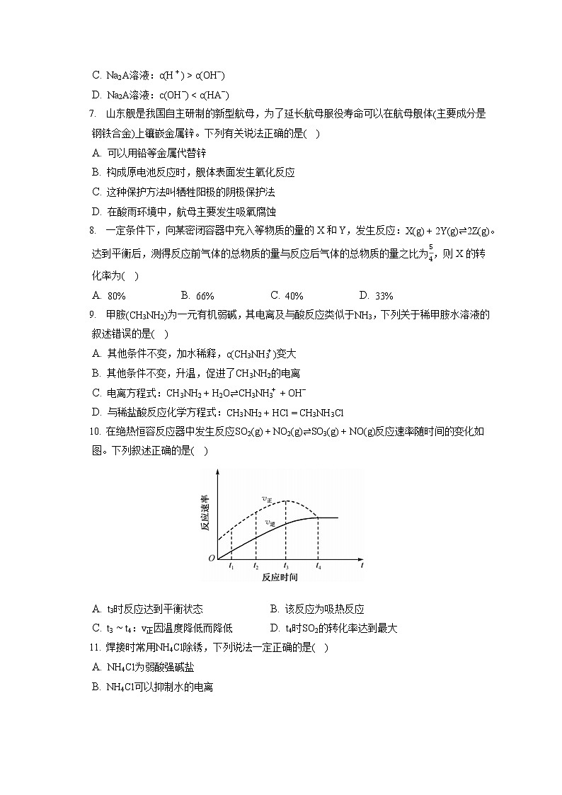 2021-2022学年安徽省合肥八中高二（上）期末化学试卷（含答案解析）02