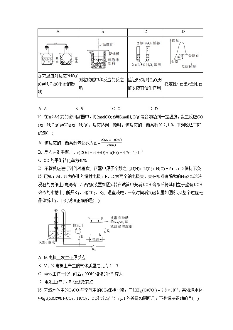 2021-2022学年安徽省淮北市名校联盟高二（上）期末化学试卷（含答案解析）03