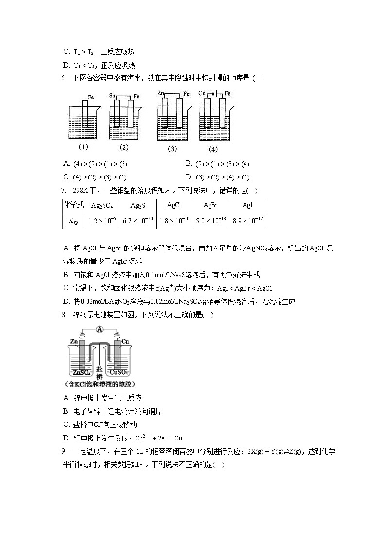 2021-2022学年吉林省长春市清蒲中学高二（上）期末化学试卷（含答案解析）02