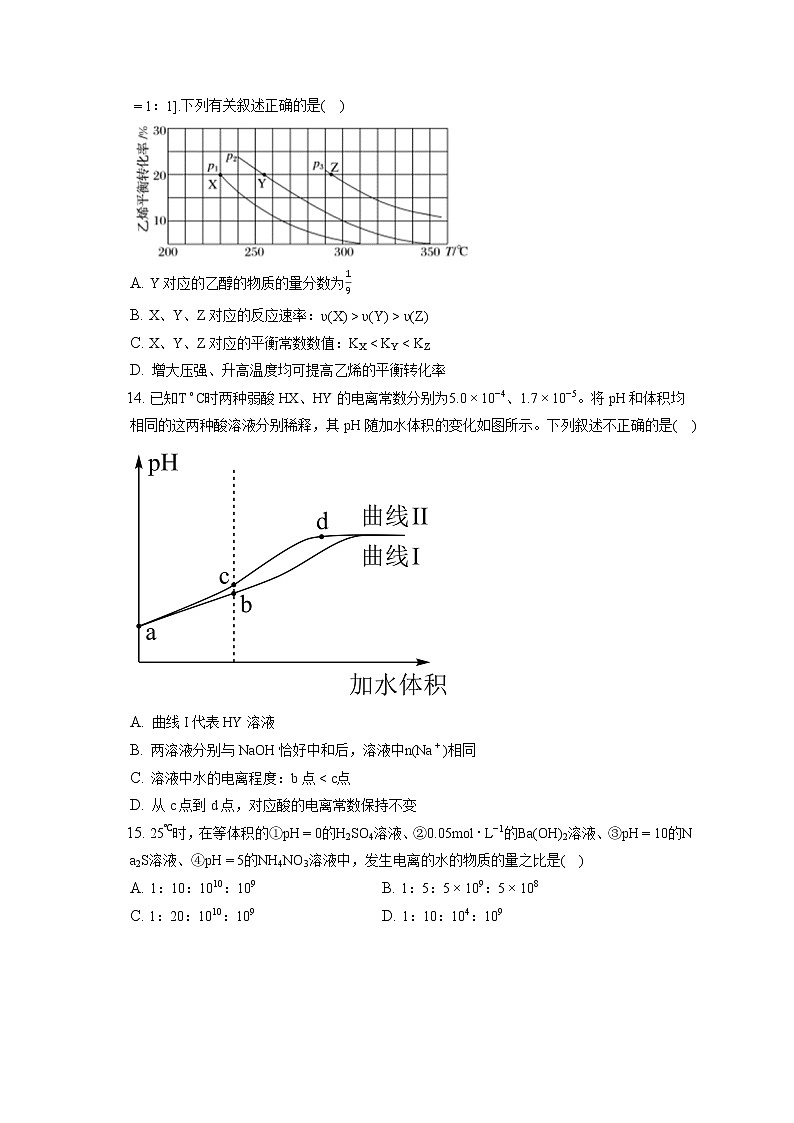 2021-2022学年山西省太原市高二（上）期末化学试卷（含答案解析）03