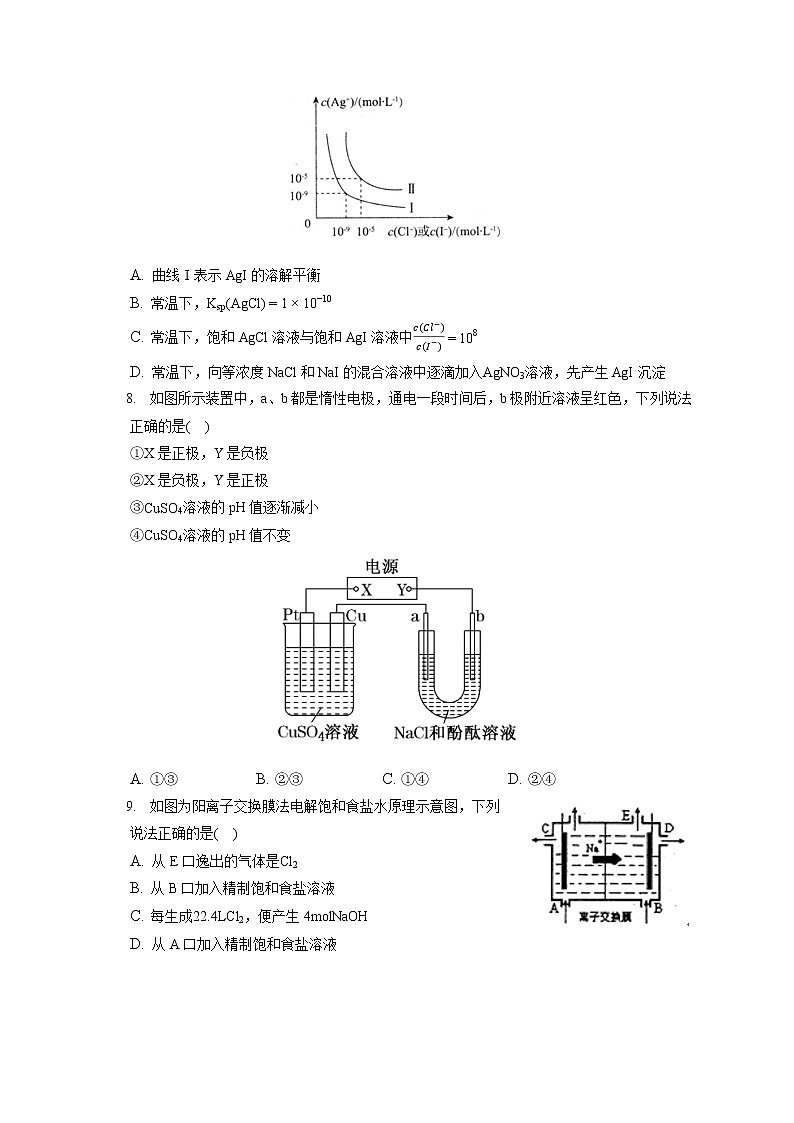 2021-2022学年天津市部分区高二（上）期末化学试卷（开学）（含答案解析）02