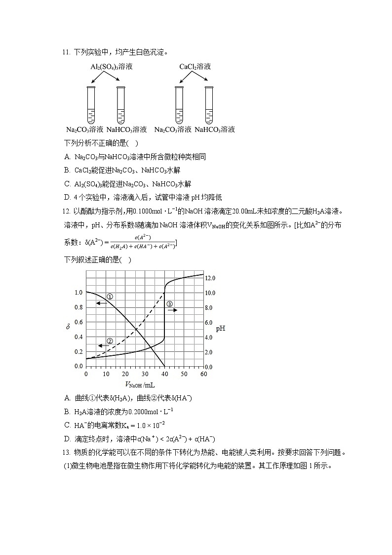 2021-2022学年天津市和平区高二（上）期末化学试卷（含答案解析）第3页